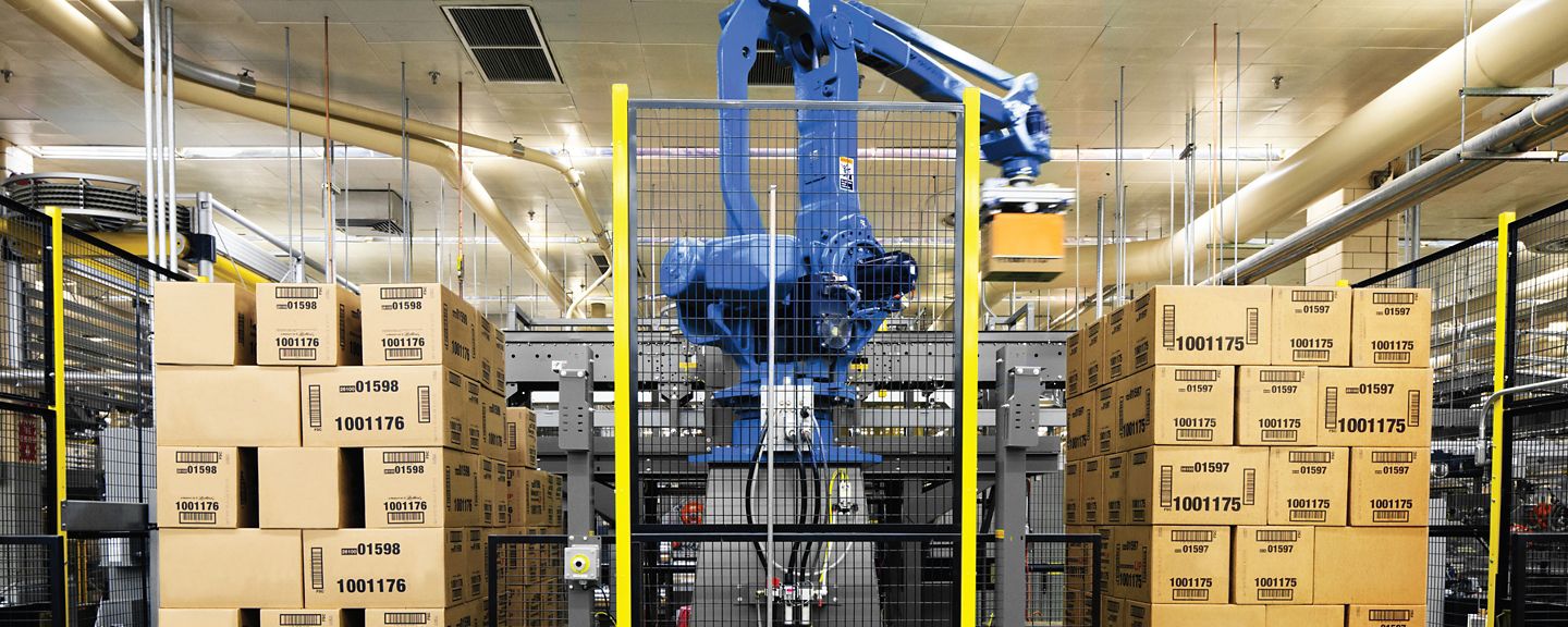 robotic palletizer in action