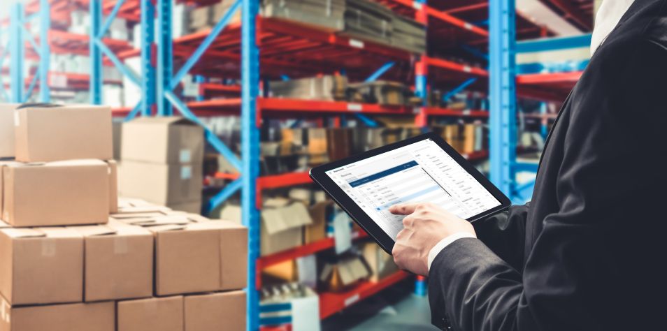 Worker in distribution center