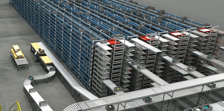 An example of a warehouse simulation