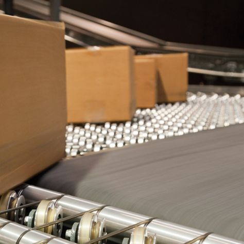 Boxes on a conveyor belt