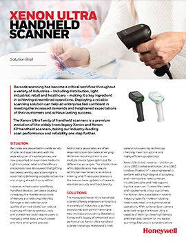 Brief: Honeywell Xenon Ultra Premium Scanner