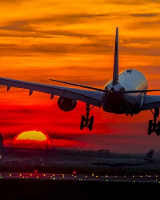 Plane landing
