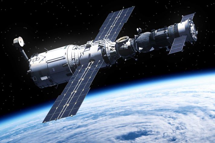 Satellite in space