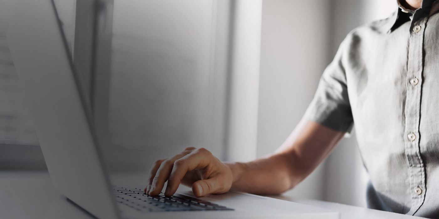 Person using a laptop