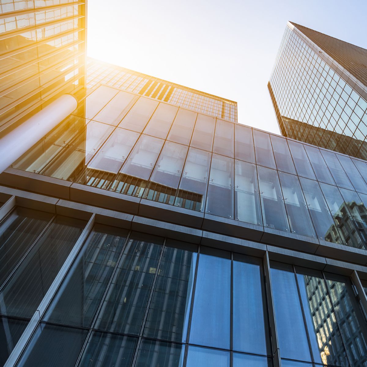 Office building with glass windows