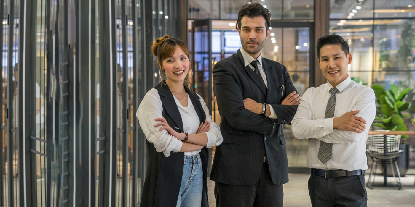 Employees in corporate office