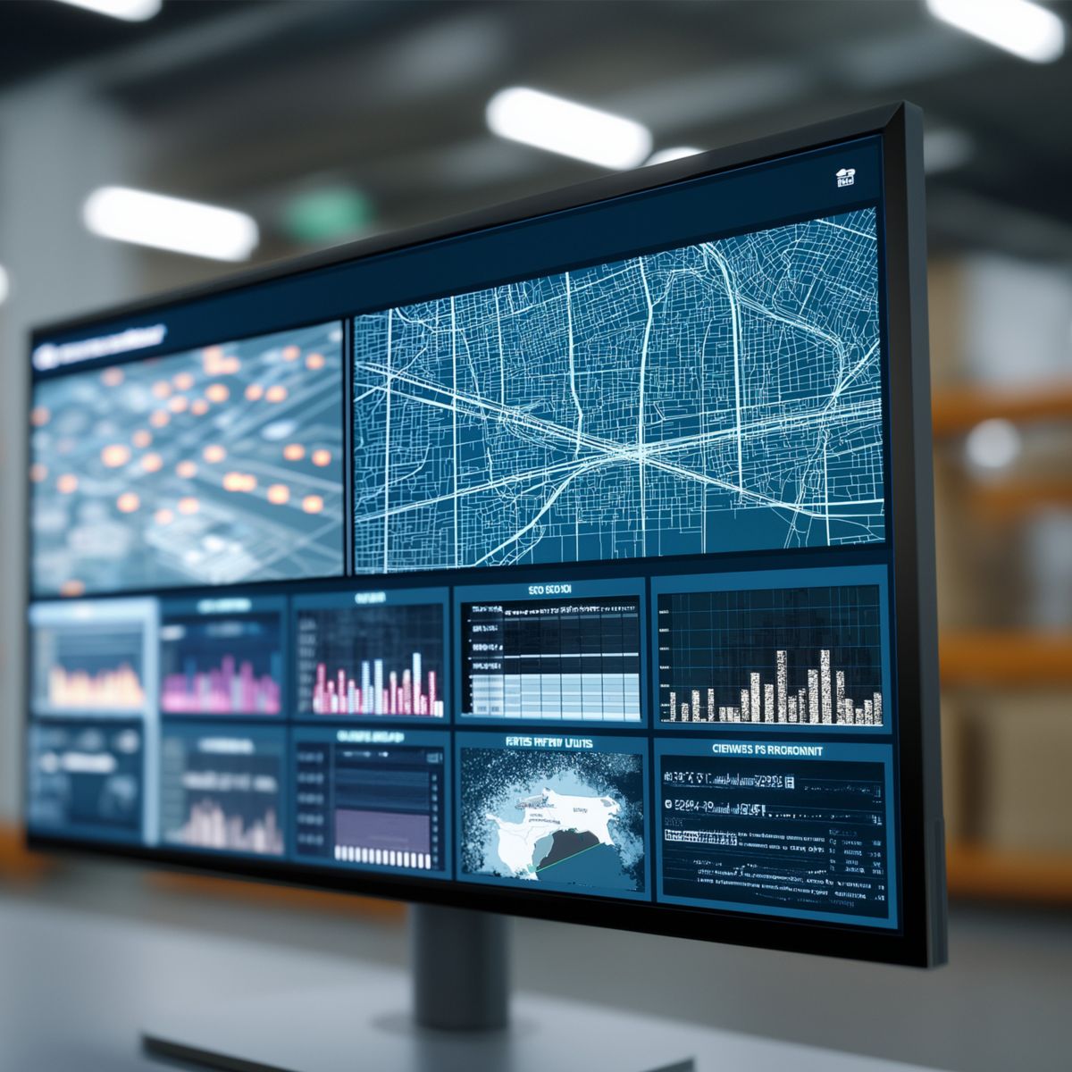Real-Time Supply Chain Visibility with IoT Data Integration, showcasing smart logistics, predictive planning, automation and end‑to‑end visibility. 