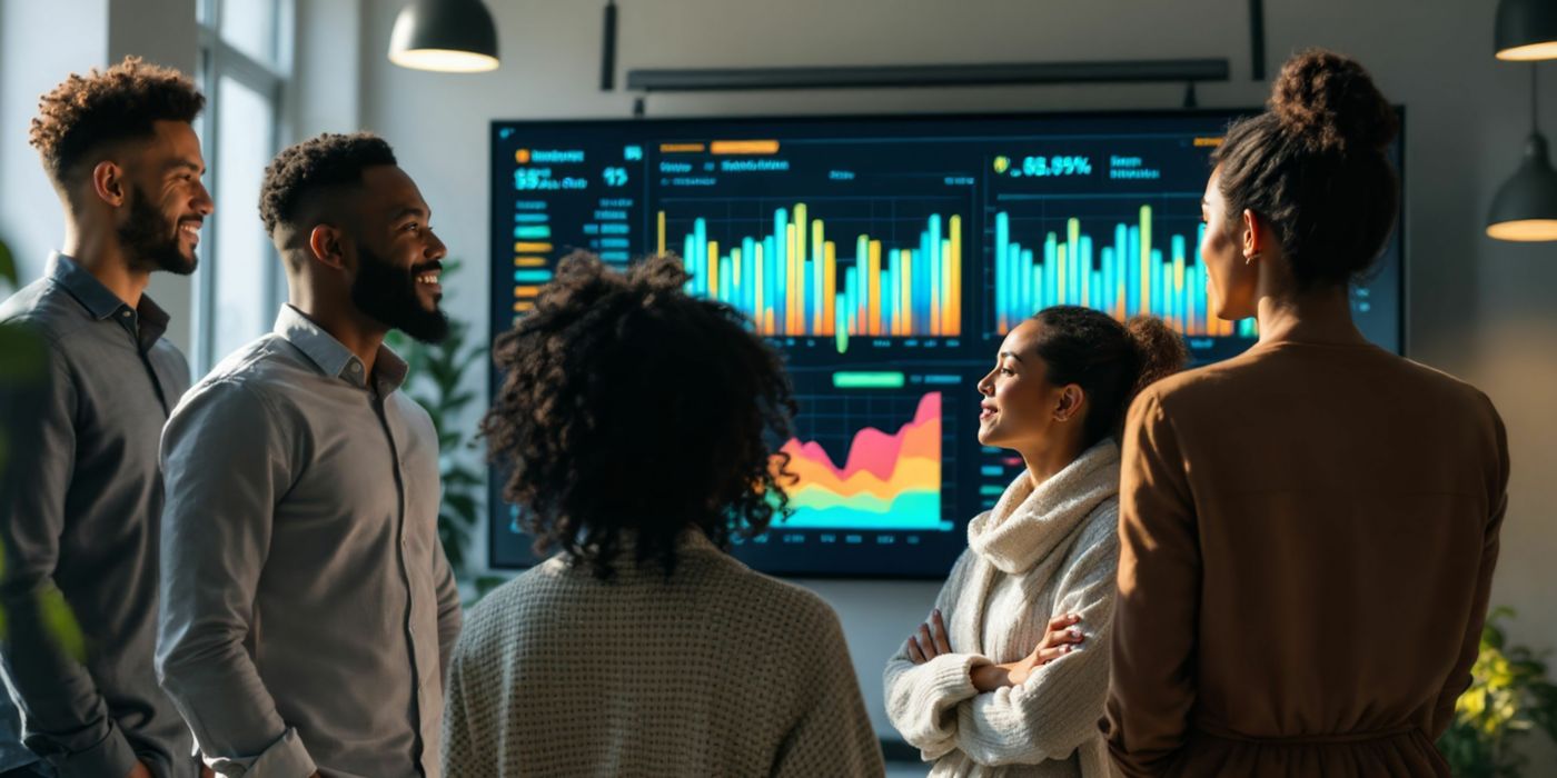People looking at data