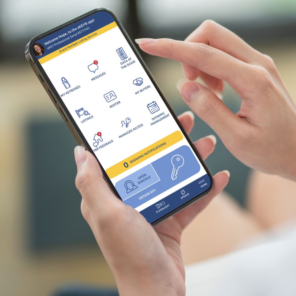 Woman hand with phone
