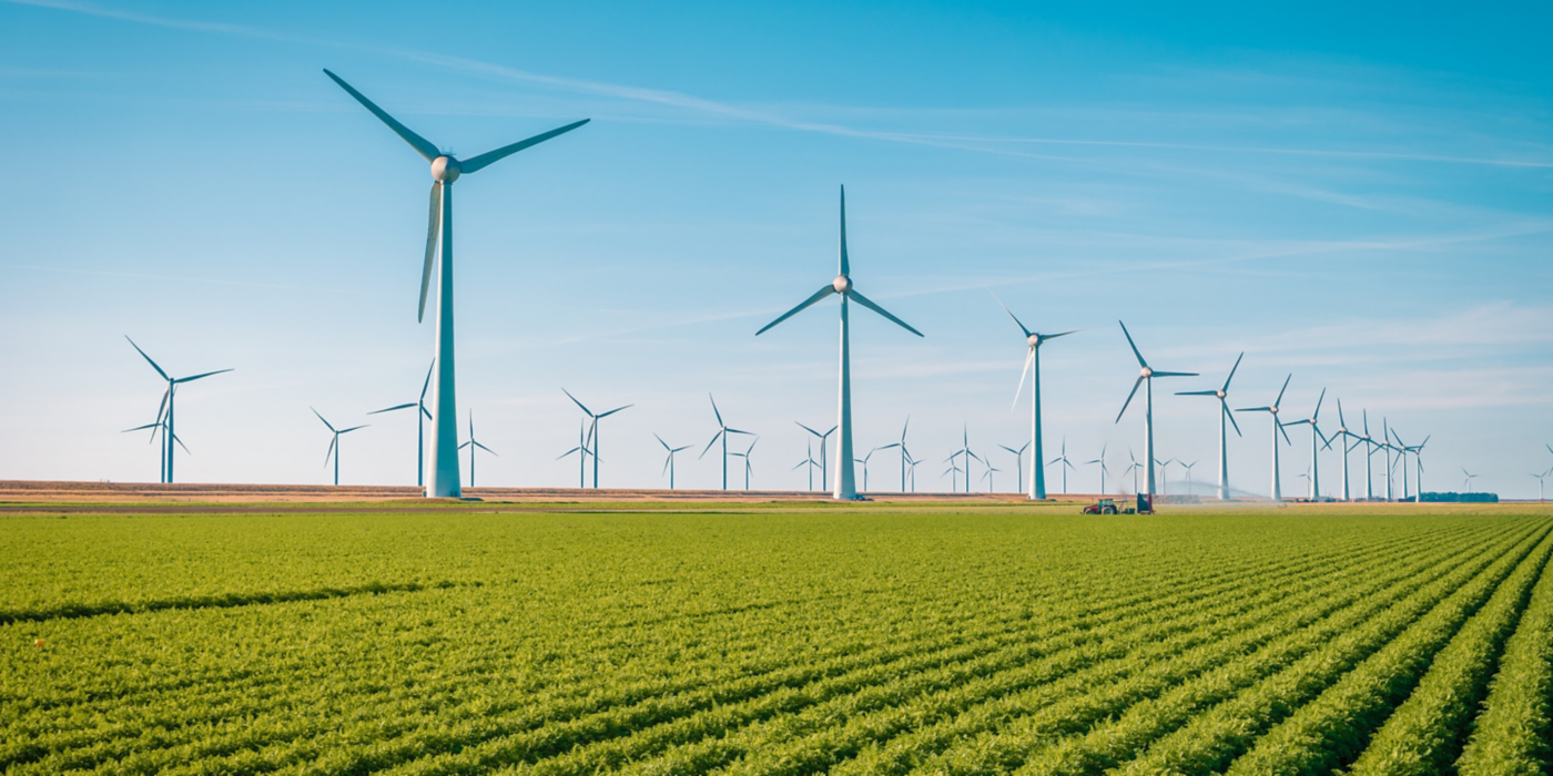 Wind turbine from aerial view, Drone view at windpark westermeerdijk a windmill farm in the lake IJsselmeer the biggest in the Netherlands,Sustainable development, renewable energy Netherlands