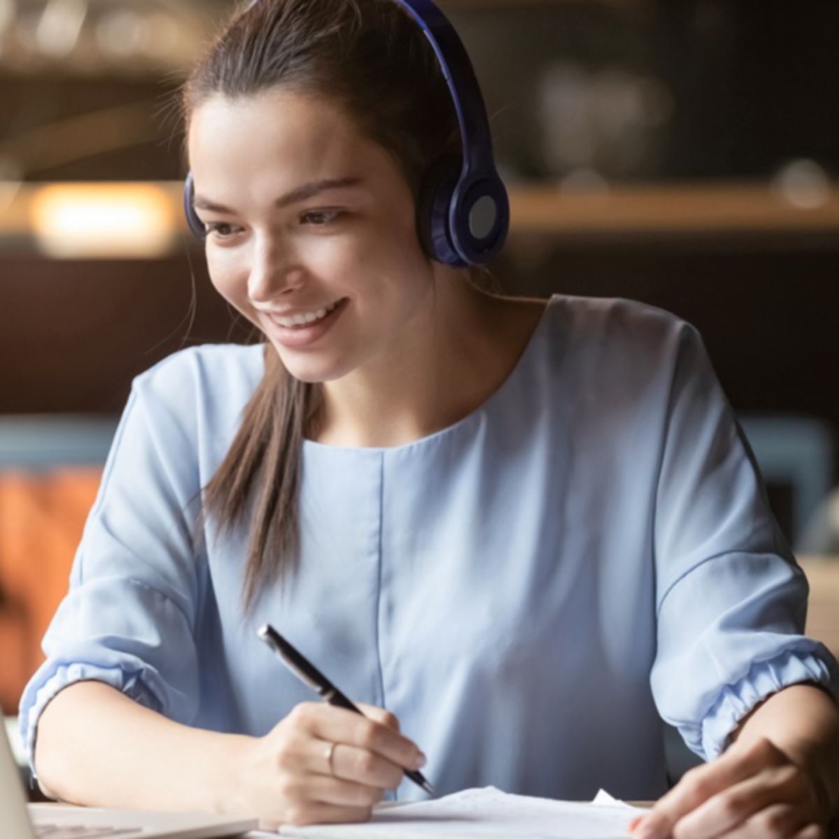 Young person studying
