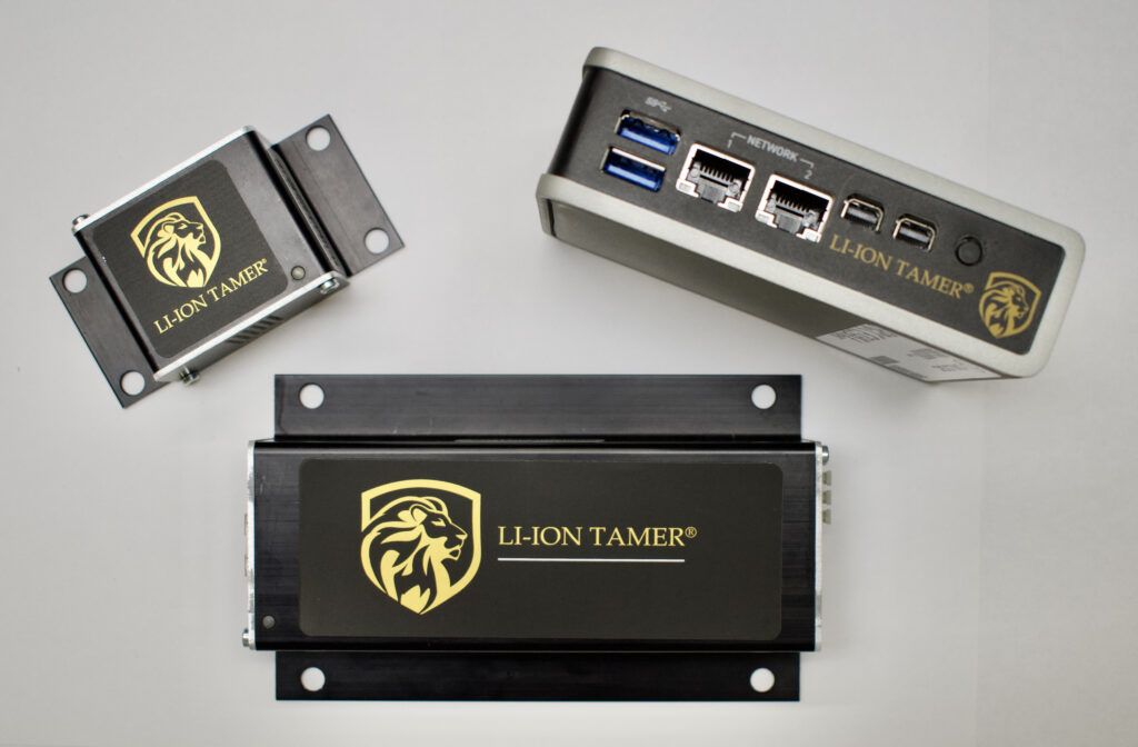 Enhance battery safety with LI-ION TAMER® monitoring devices. Featuring advanced detection technology and multiple connectivity options including USB, Ethernet, and HDMI, these units are designed for reliable integration into industrial and energy storage systems.