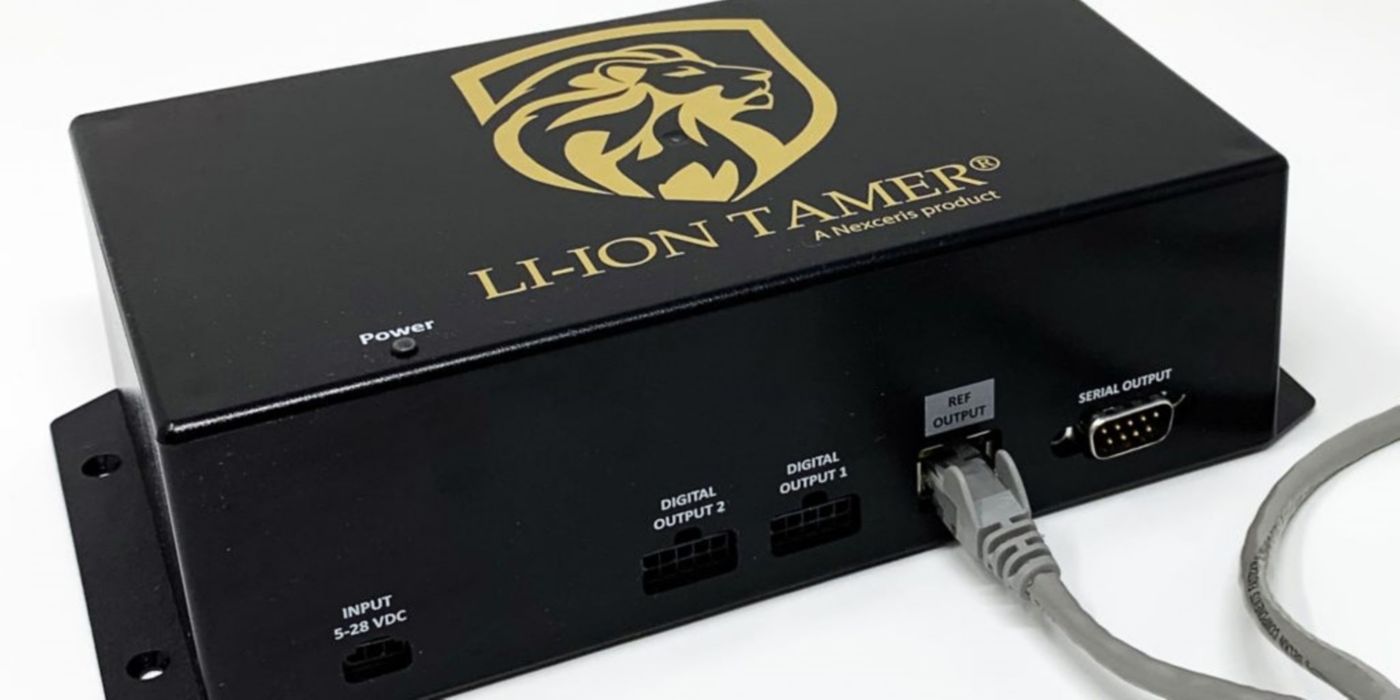 Li-Ion Tamer control with cord for battery safety.