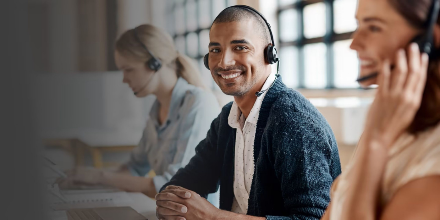 Onity Support Team Three Workers With Headsets