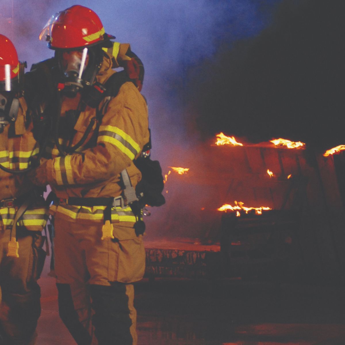 Firefighters on the mission