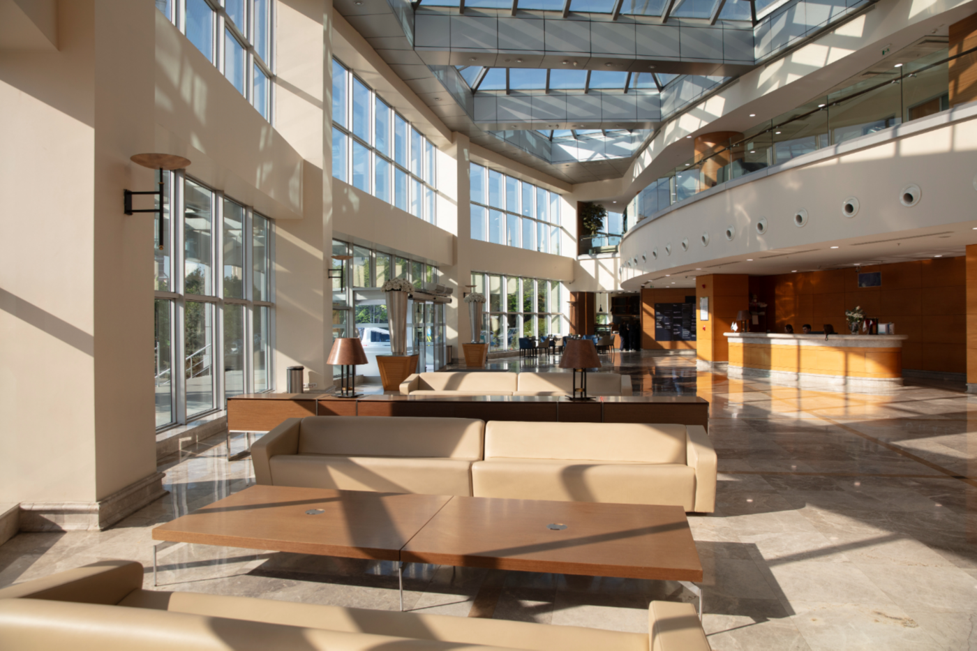 View of an office building reception area