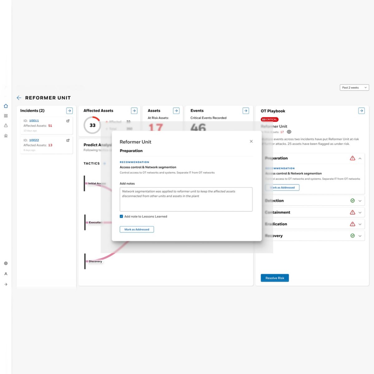AI-powered response playbooks help security teams prioritize risks, automate incident workflows, and accelerate threat containment in OT environments.