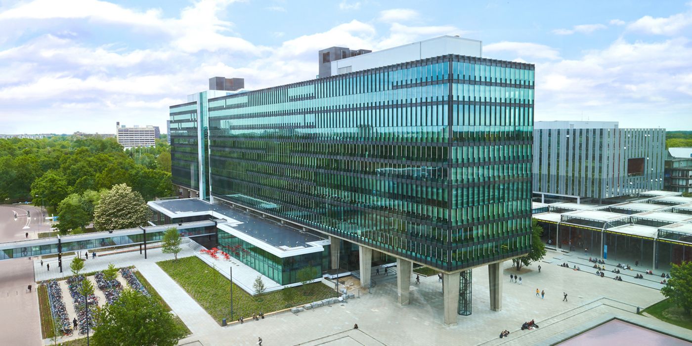 Aerial view of multi-story building