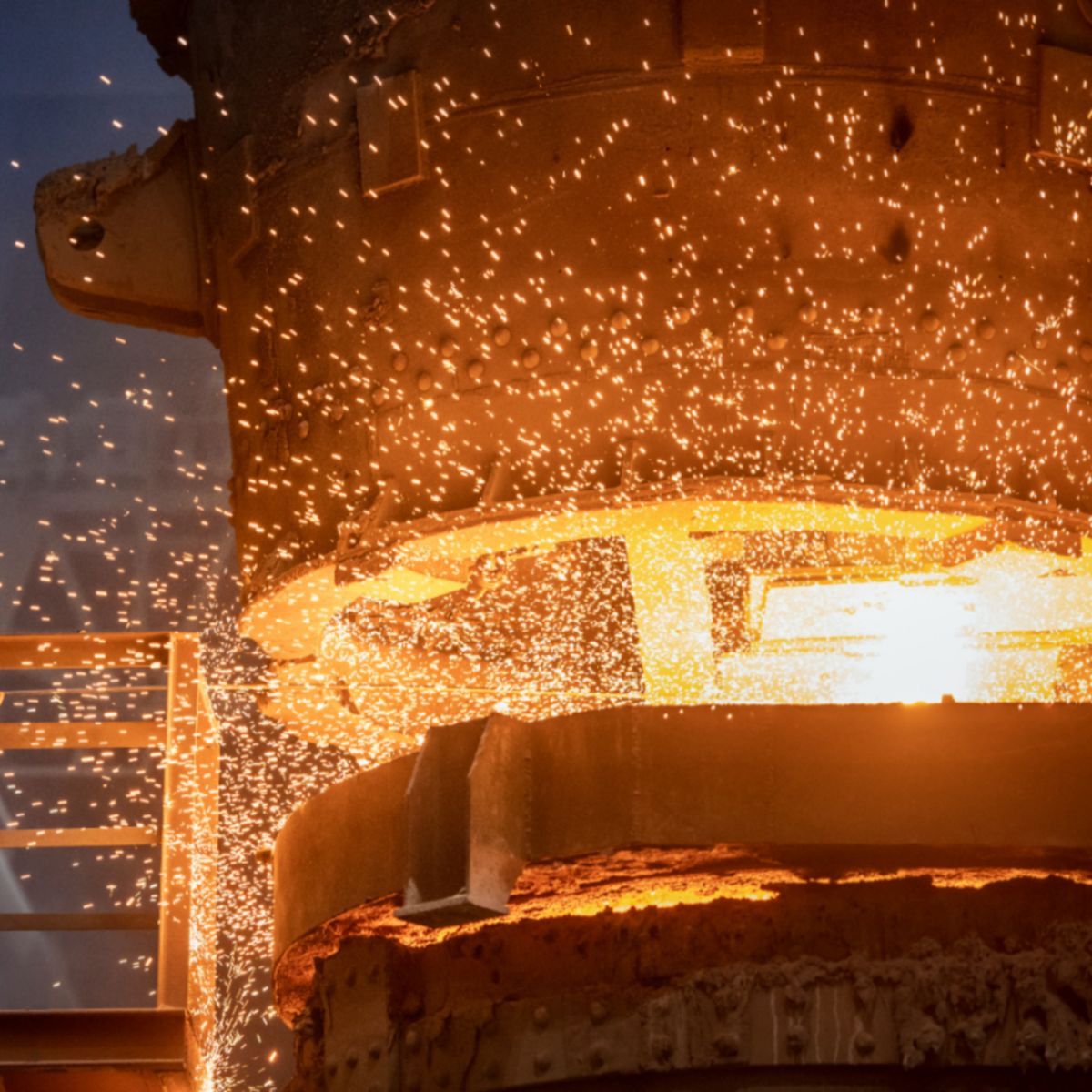 Bright furnace emitting heat during metal processing.