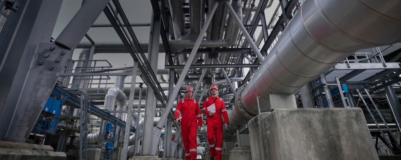 Honeywell thermal engineers in a factory