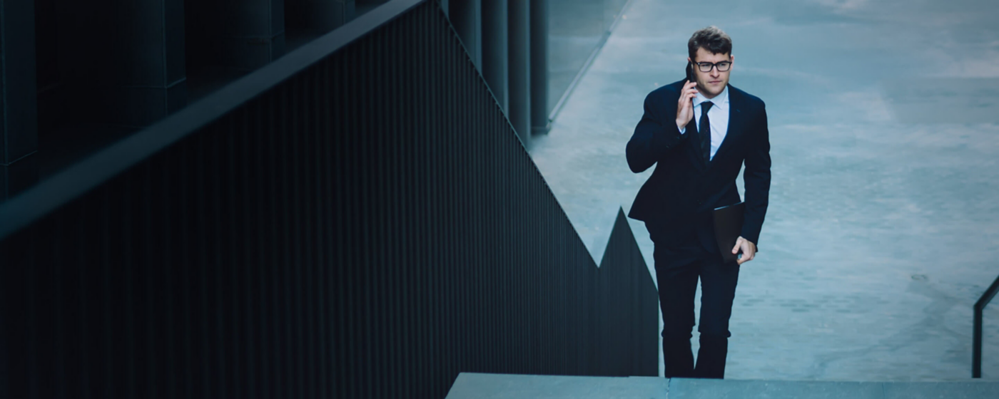 Man walking near buildings