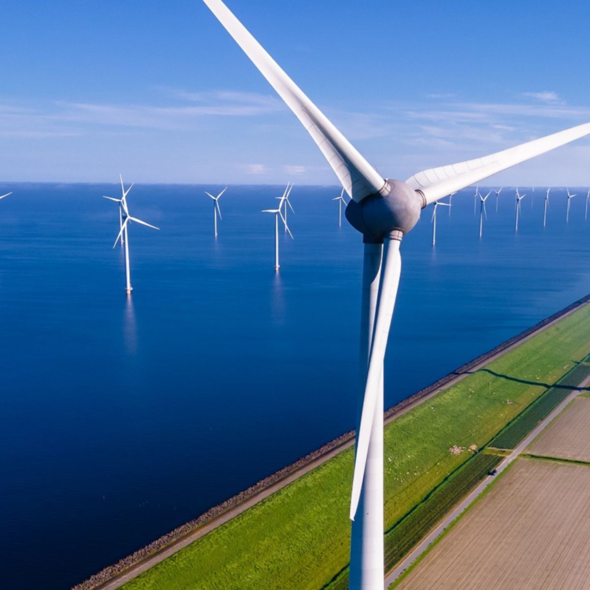 Wind farms near a water surface